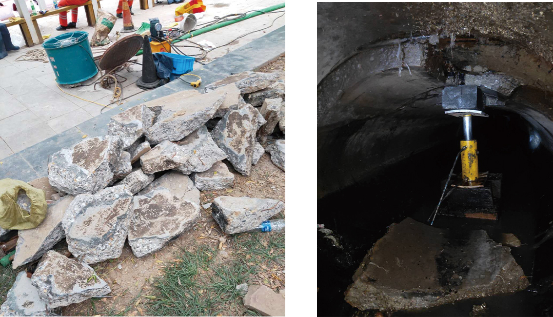西流河镇管道预处理